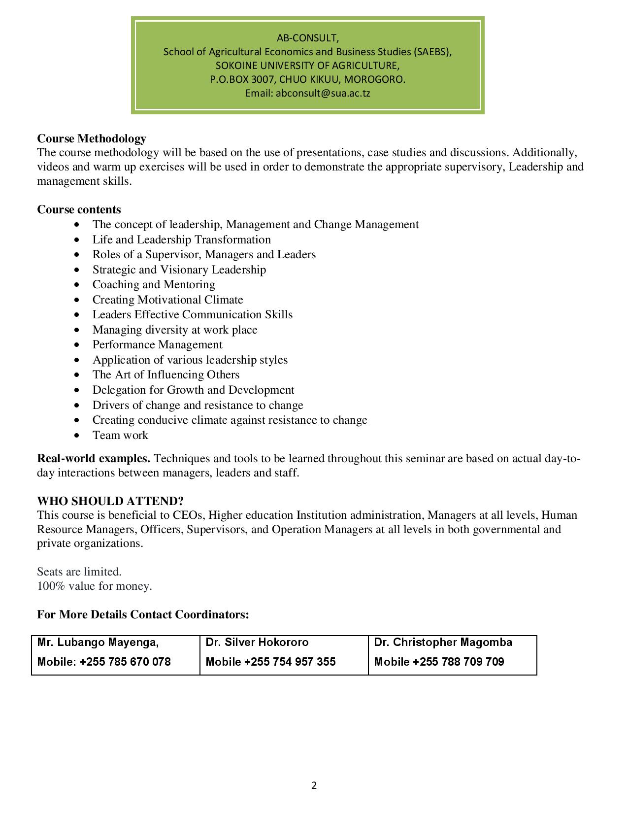 MANAGEMENT AND LEADERSHIP SKILLS page 002