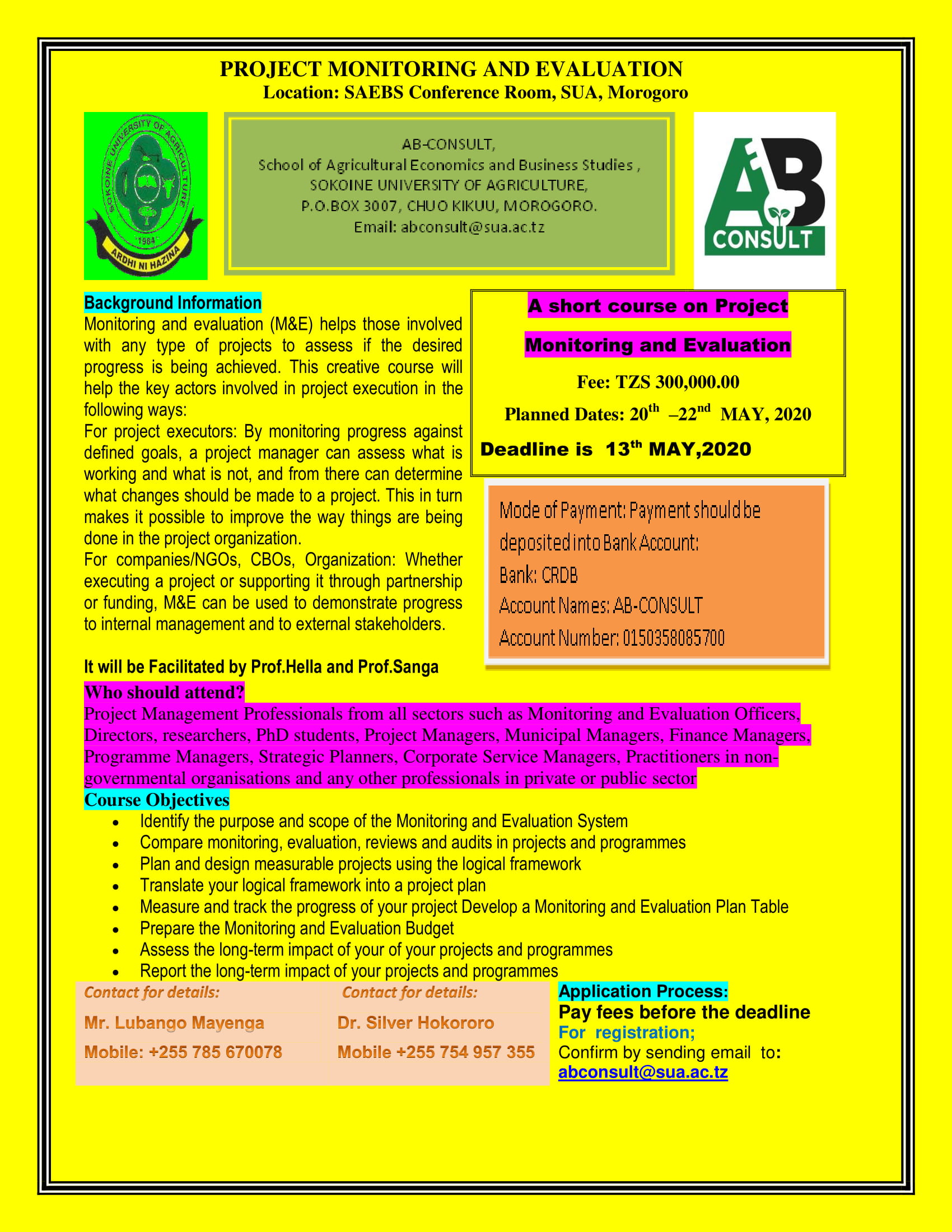 Project Monitoring and Evaluation 1