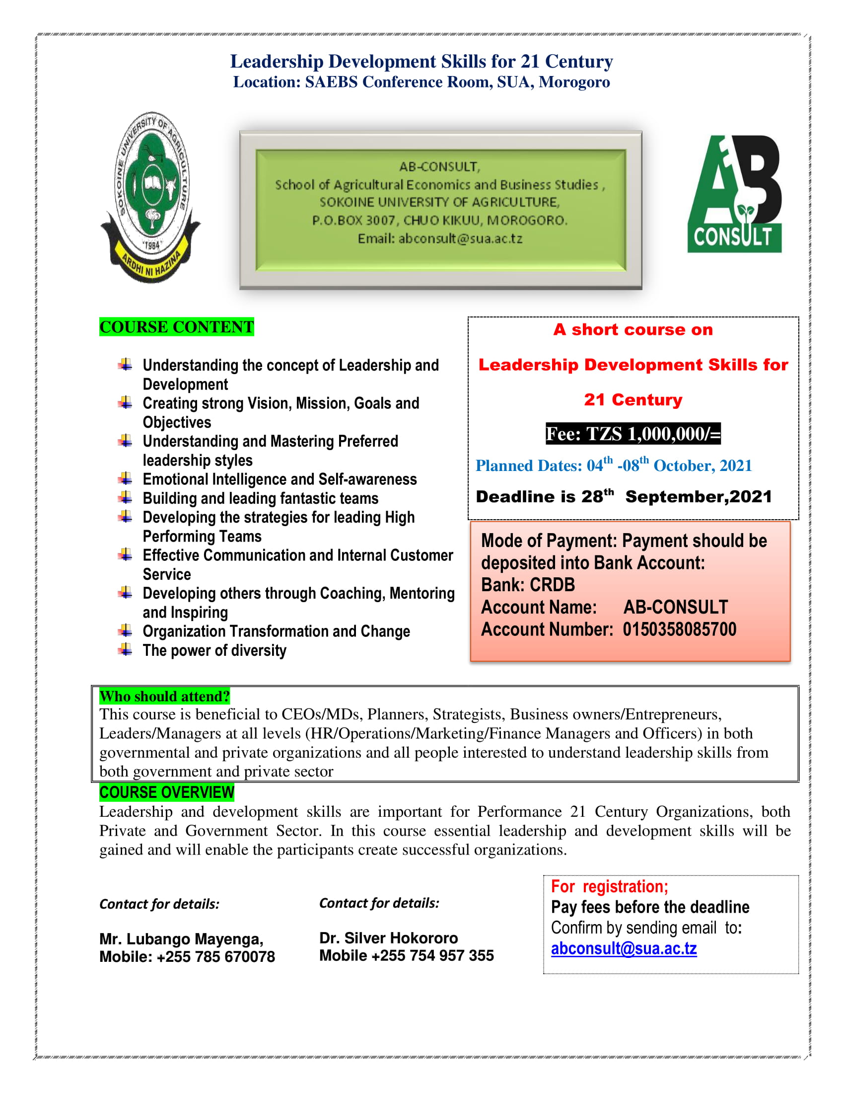 LEADERSHIP DEVELOPMENT SKILLS 1